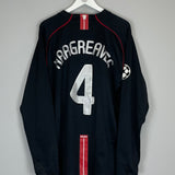 2007/08 MANCHESTER UNITED HARGREAVES #4 C/L L/S AWAY SHIRT (XXL) NIKE