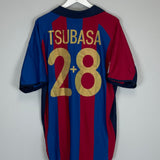 2001/02 BARCELONA TSUBASA #28 HOME SHIRT (XL) NIKE