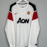 2010/12 MANCHESTER UNITED SCHOLES #18 L/S AWAY SHIRT (XL) NIKE