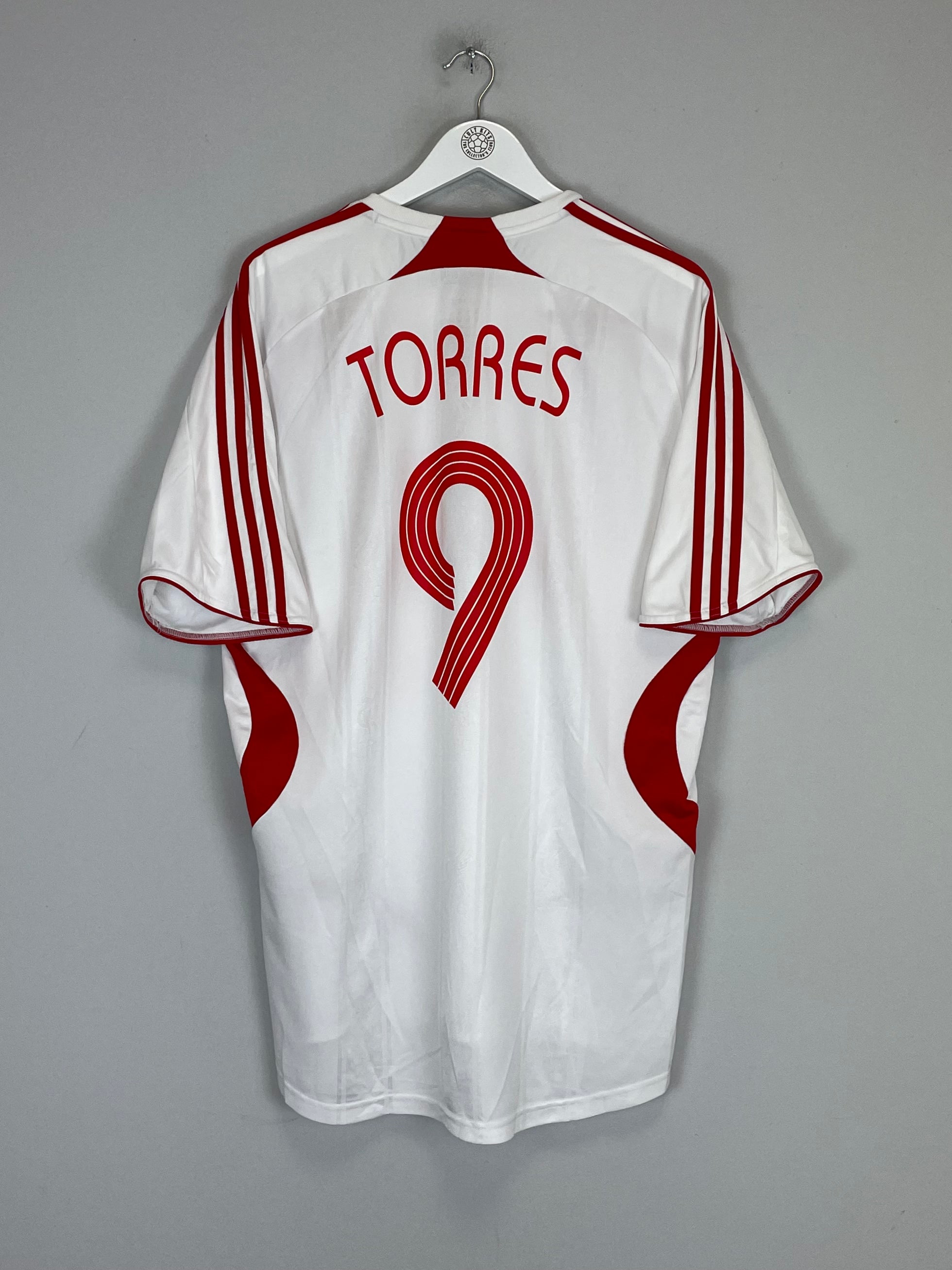 2007/08 LIVERPOOL TORRES #9 AWAY SHIRT (XL) ADIDAS