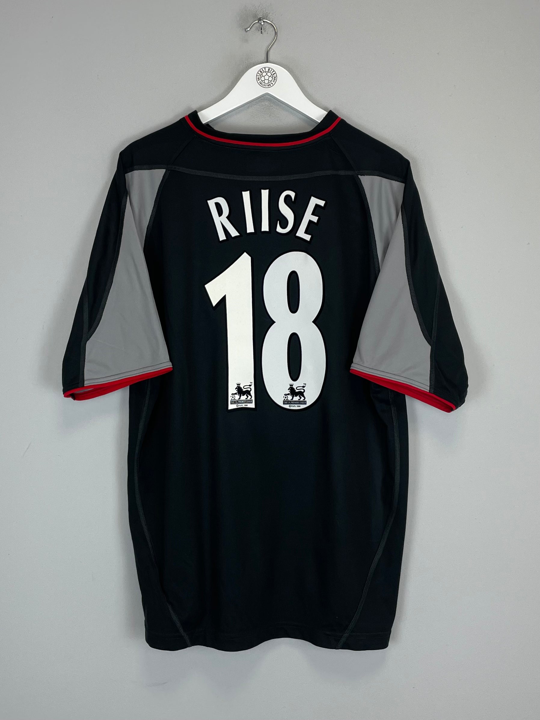 2002/04 LIVERPOOL RIISE #18 AWAY SHIRT (XL) REEBOK