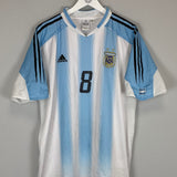 2004/05 ARGENTINA RIQUELME #8 HOME SHIRT (XL) ADIDAS