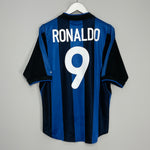 2001/02 INTER MILAN RONALDO #9 HOME SHIRT (M) NIKE