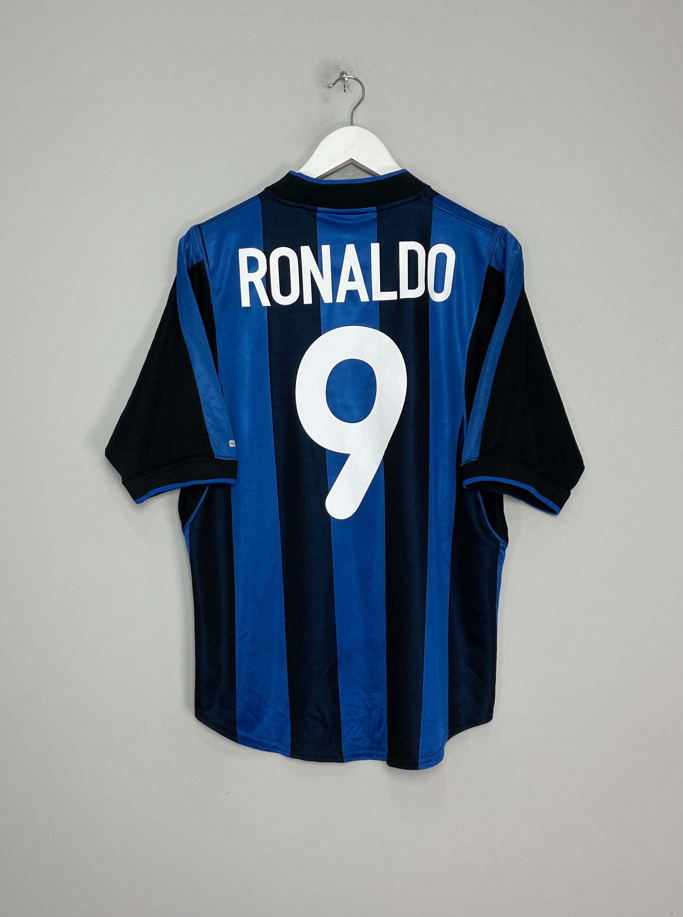 2001/02 INTER MILAN RONALDO #9 HOME SHIRT (M) NIKE