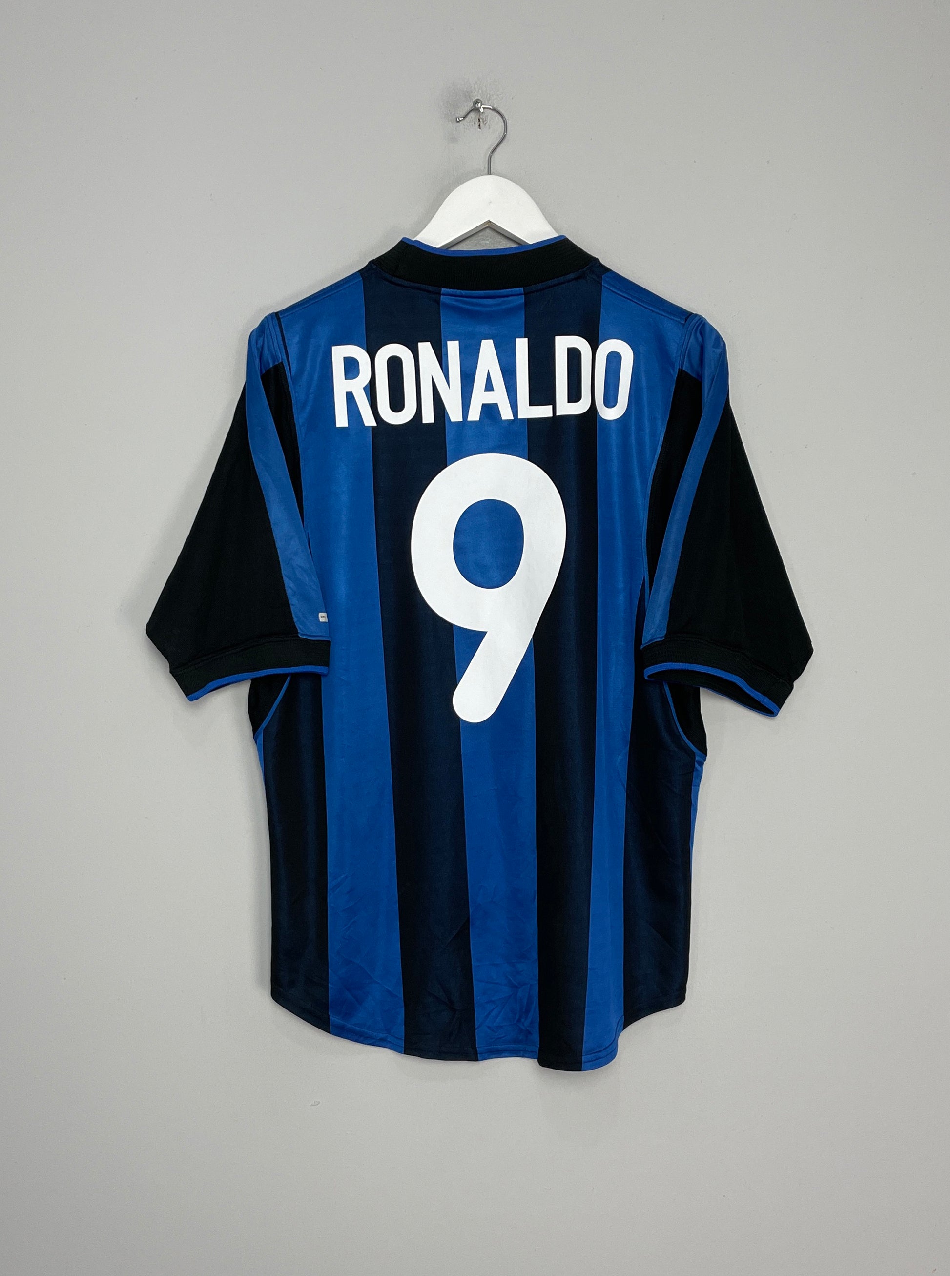 2001/02 INTER MILAN RONALDO #9 HOME SHIRT (M) NIKE