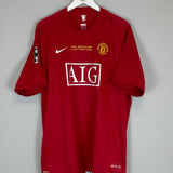 2007/08 MANCHESTER UNITED RONALDO #7 *C/L FINAL* HOME SHIRT (XXL) NIKE