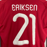 2010/11 DENMARK ERIKSEN #21 *MATCH ISSUE* HOME SHIRT (L) ADIDAS