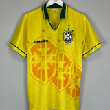 1994 BRAZIL #19 HOME SHIRT (M) UMBRO