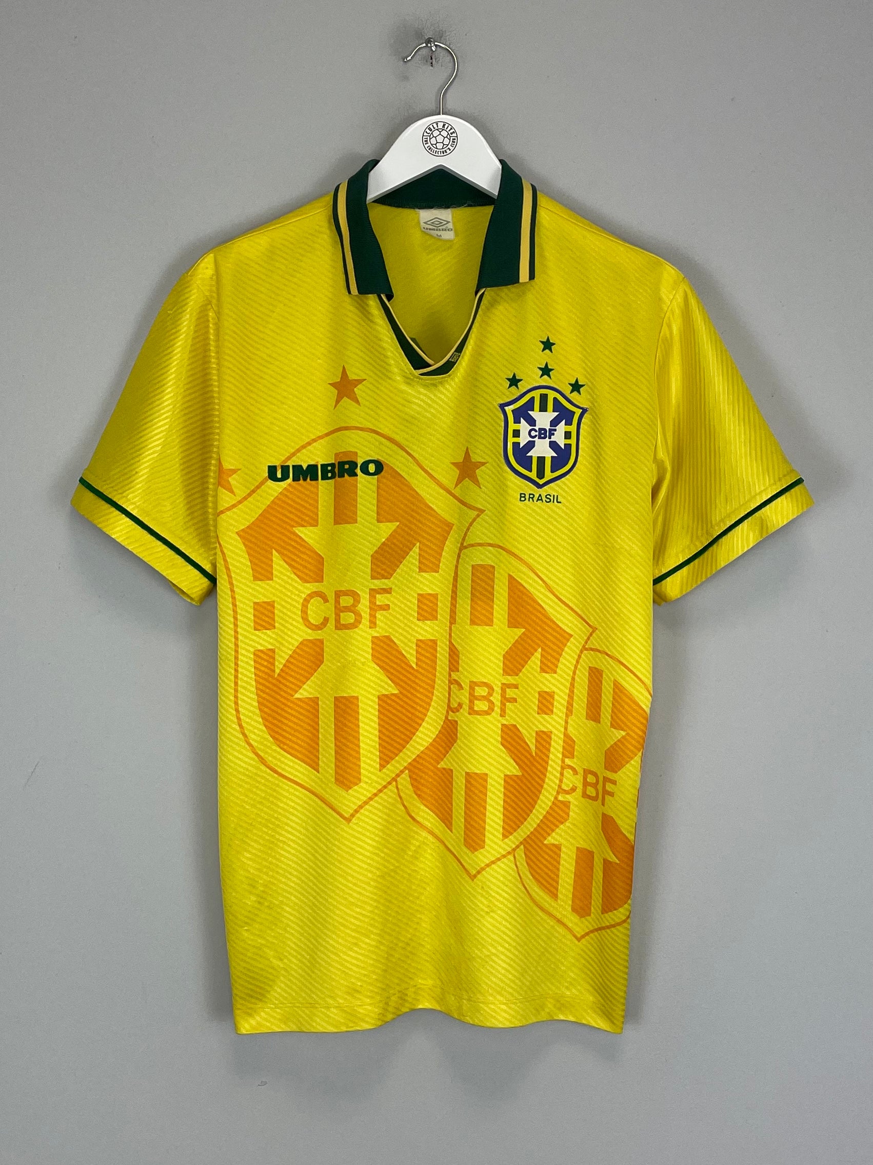 1994 BRAZIL #19 HOME SHIRT (M) UMBRO