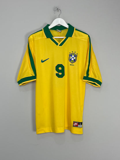 1997/98 RONALDO #9 Brazil Vintage Nike Home Football Shirt (XL) Le
