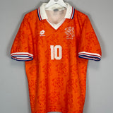 1994 NETHERLANDS BERGKAMP #10 HOME SHIRT (L) LOTTO