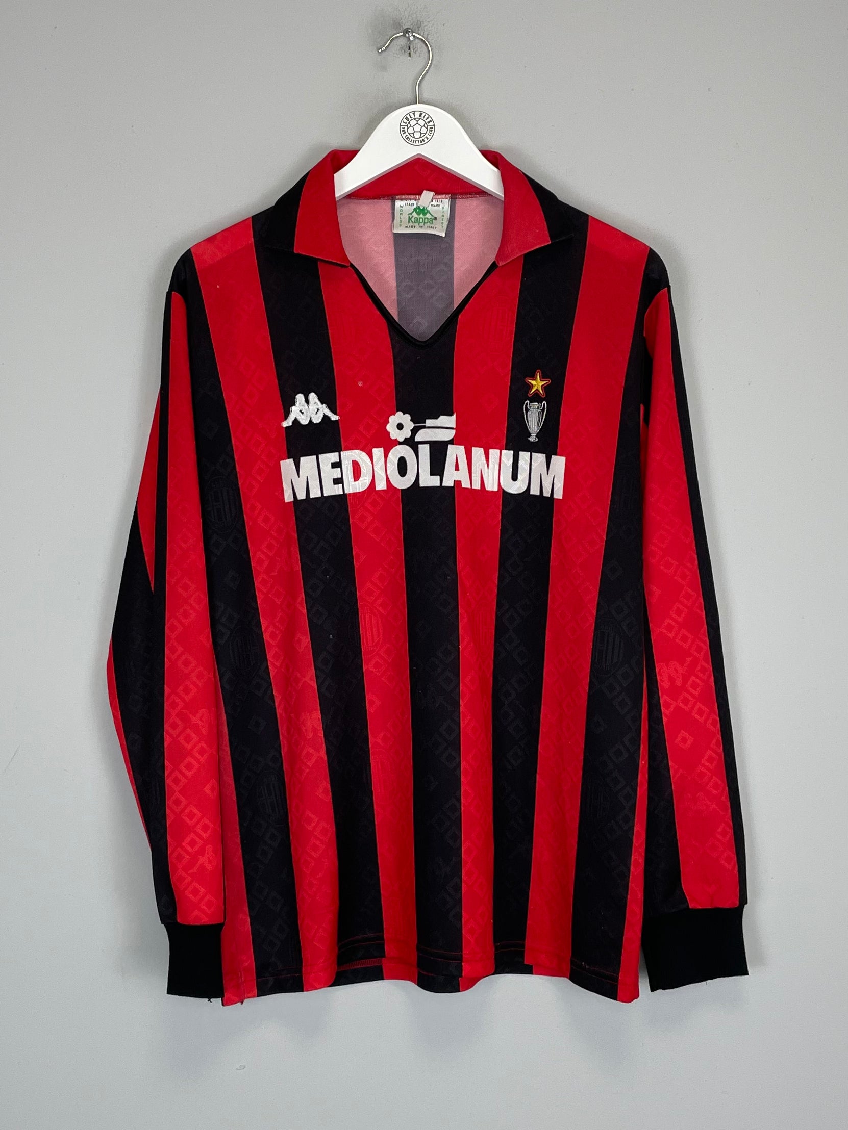 1989/90 AC MILAN L/S HOME SHIRT (XL) KAPPA