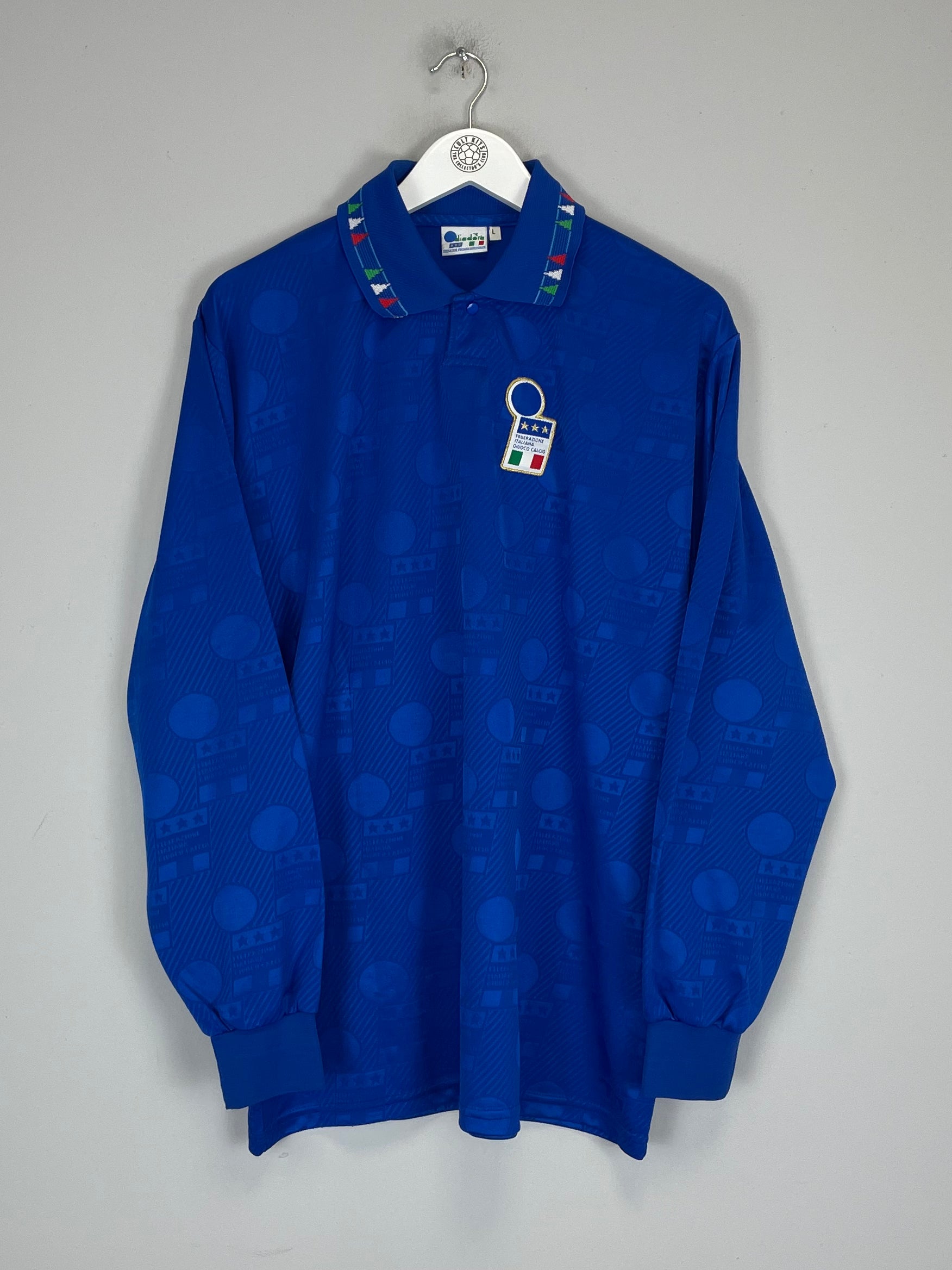 1992/93 ITALY #10 L/S HOME SHIRT (L) DIADORA