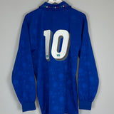 1994 ITALY #10 (BAGGIO) *PLAYER ISSUE* L/S HOME SHIRT (L) DIADORA