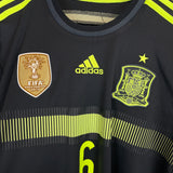 2013/15 SPAIN INIESTA #6 AWAY SHIRT (M) ADIDAS