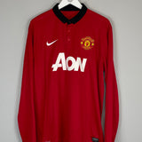 2013/14 MANCHESTER UNITED ROONEY #10 L/S HOME SHIRT (XL) NIKE