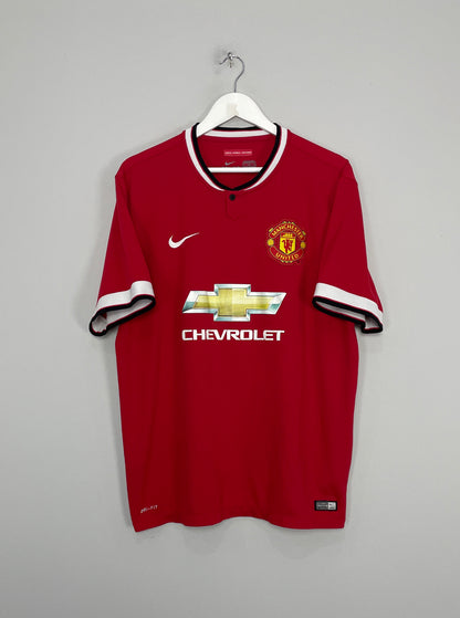 MANCHESTER UNITED 2014/15 AWAY (L, S) WHITE NIKE FOOTBALL SOCCER SHIRT  JERSEY