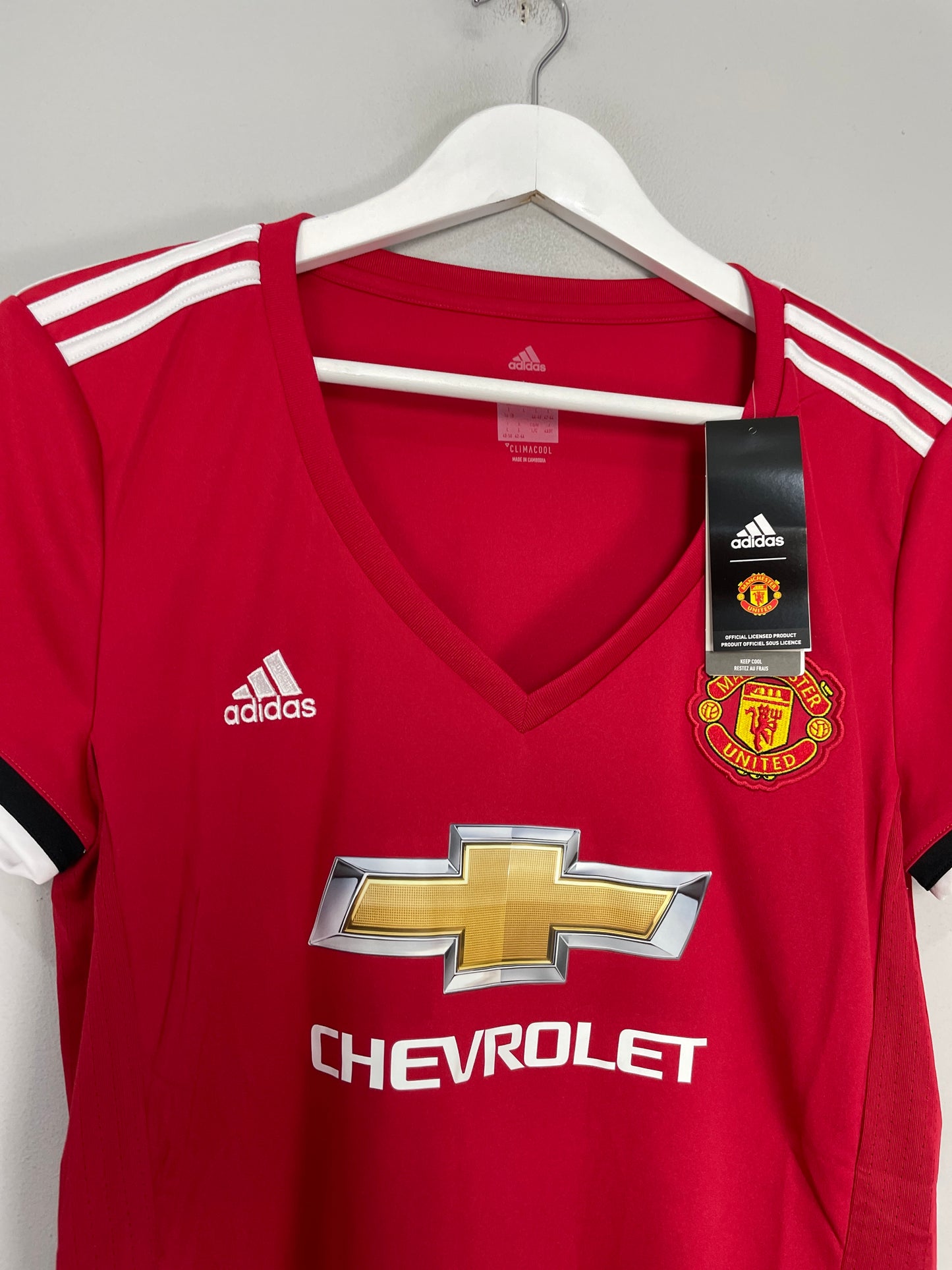 2017/18 MANCHESTER UNITED *BNWT* HOME SHIRT (L.WOMENS) ADIDAS