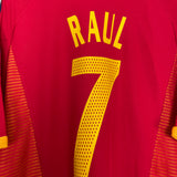 2002/04 SPAIN RAUL #7 HOME SHIRT (L) ADIDAS