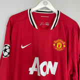 2011/12 MANCHESTER UNITED JI SUNG PARK #13 C/L L/S HOME SHIRT (XXXL) NIKE