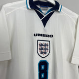 1995/97 ENGLAND GASCOIGNE #8 HOME SHIRT (XL) UMBRO