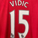 2010/11 MANCHESTER UNITED VIDIC #15 HOME SHIRT (XL) NIKE