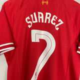 2013/14 LIVERPOOL SUAREZ #7 HOME SHIRT (M) WARRIOR