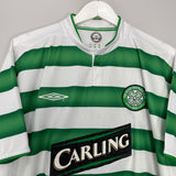 2003/04 CELTIC LARSSON #7 HOME SHIRT (XL) UMBRO