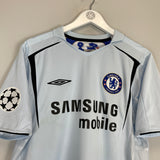 2005/06 CHELSEA DROGBA #15 C/L AWAY SHIRT (L) UMBRO