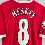 2001/03 LIVERPOOL HESKEY #8 C/L HOME SHIRT (L) REEBOK