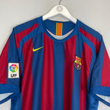 2005/06 BARCELONA RONALDINHO #10 HOME SHIRT (L) NIKE