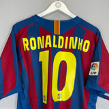 2005/06 BARCELONA RONALDINHO #10 HOME SHIRT (L) NIKE