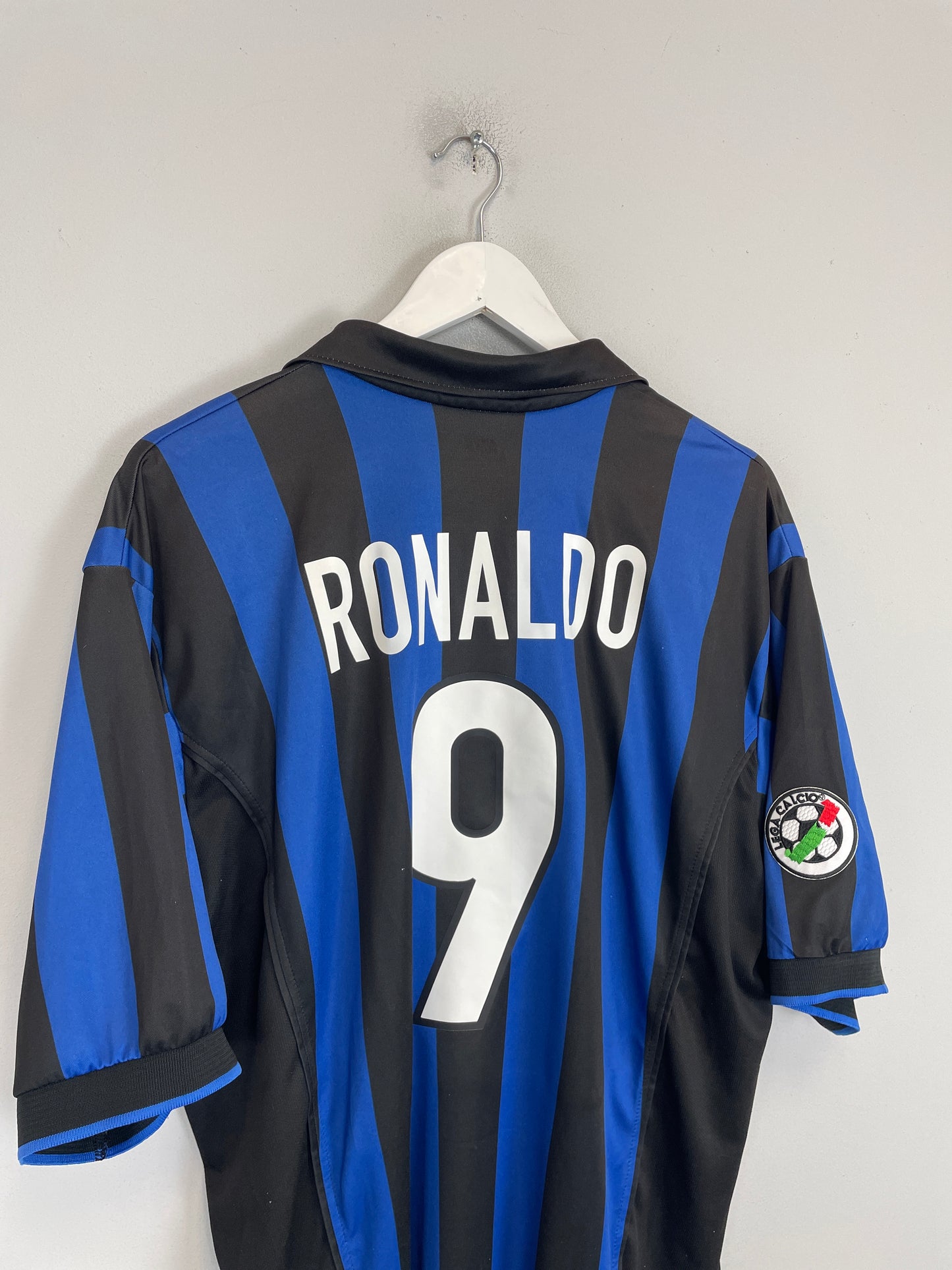 1998/99 INTER MILAN RONALDO #9 HOME SHIRT (XL) NIKE