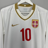 2009/10 SERBIA STANKOVIC #10 *PLAYER ISSUE* L/S AWAY SHIRT (L) NIKE