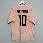 Image of the Juventus Del Piero shirt from the 2003/04 season