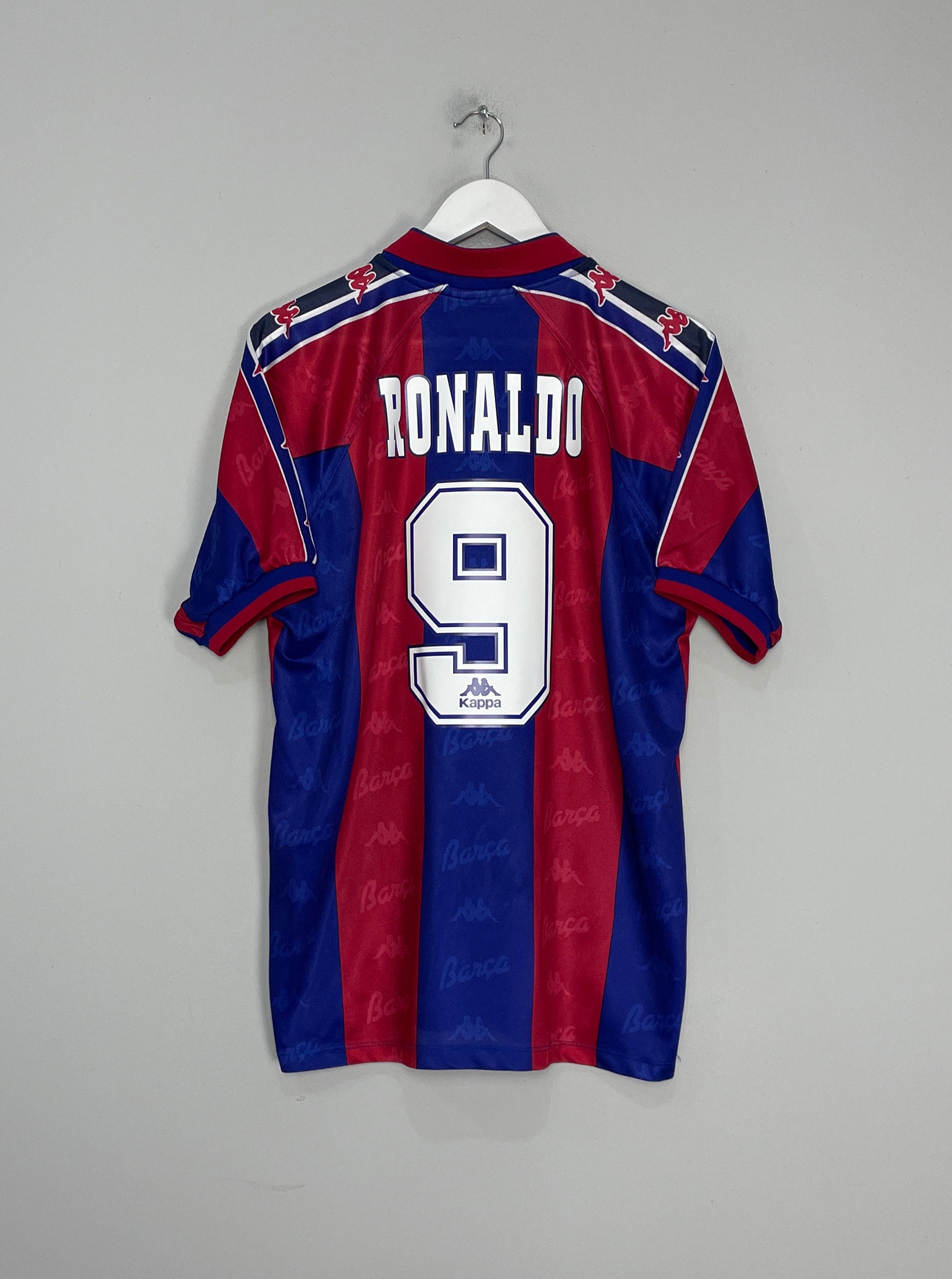 1995/97 BARCELONA RONALDO #9 HOME SHIRT (M) KAPPA