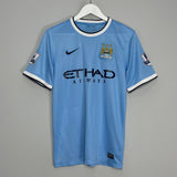 2013/14 MANCHESTER CITY SILVA #21 HOME SHIRT (M) NIKE