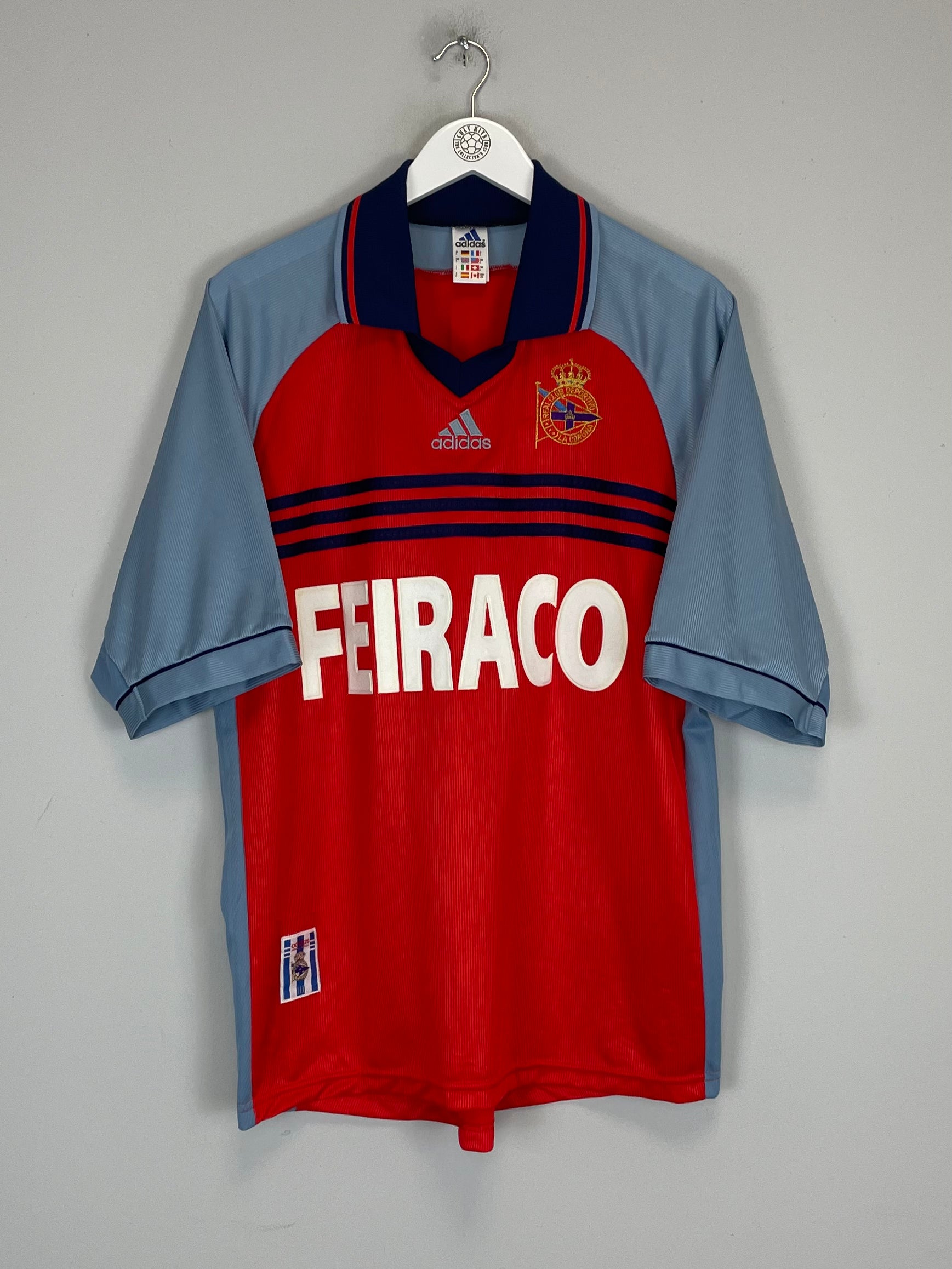 1998/99 DEPORTIVO LA CORUNA AWAY SHIRT (L) ADIDAS