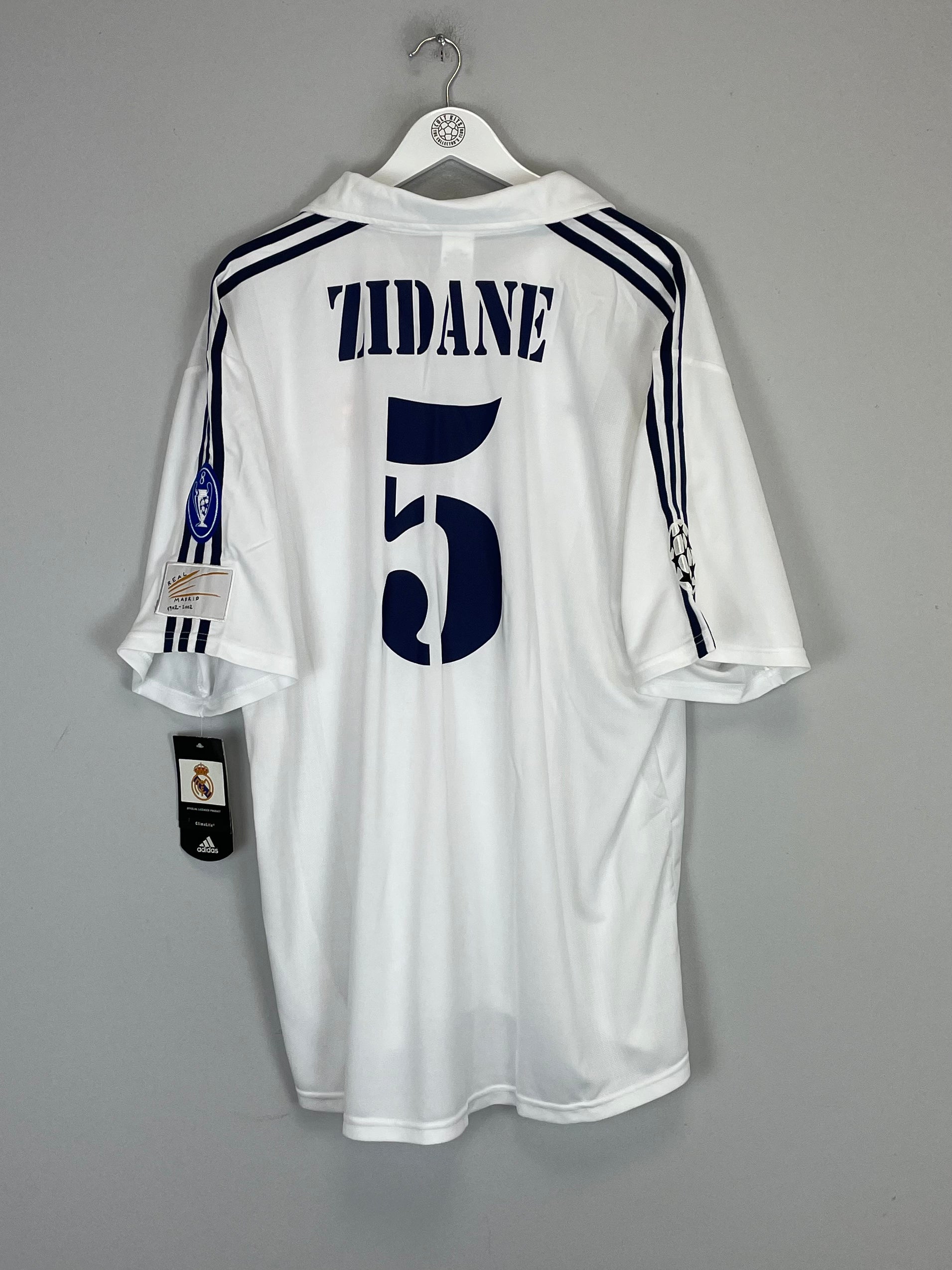 2001/02 REAL MADRID ZIDANE #5 *BNWT* C/L HOME SHIRT (XXL) ADIDAS