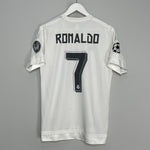 2015/16 REAL MADRID RONALDO #7 C/L HOME SHIRT (M) ADIDAS