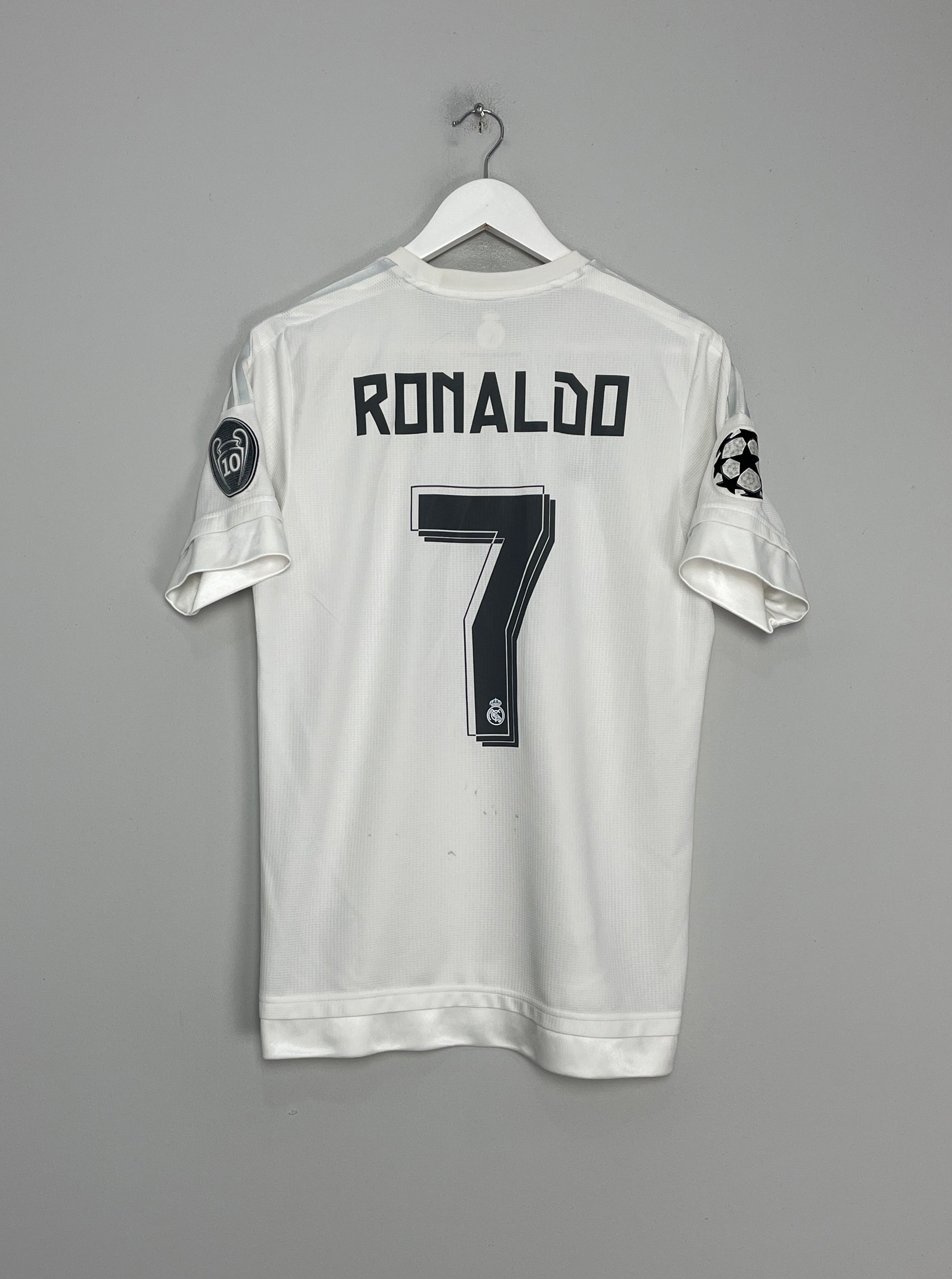 2015/16 REAL MADRID RONALDO #7 C/L HOME SHIRT (M) ADIDAS