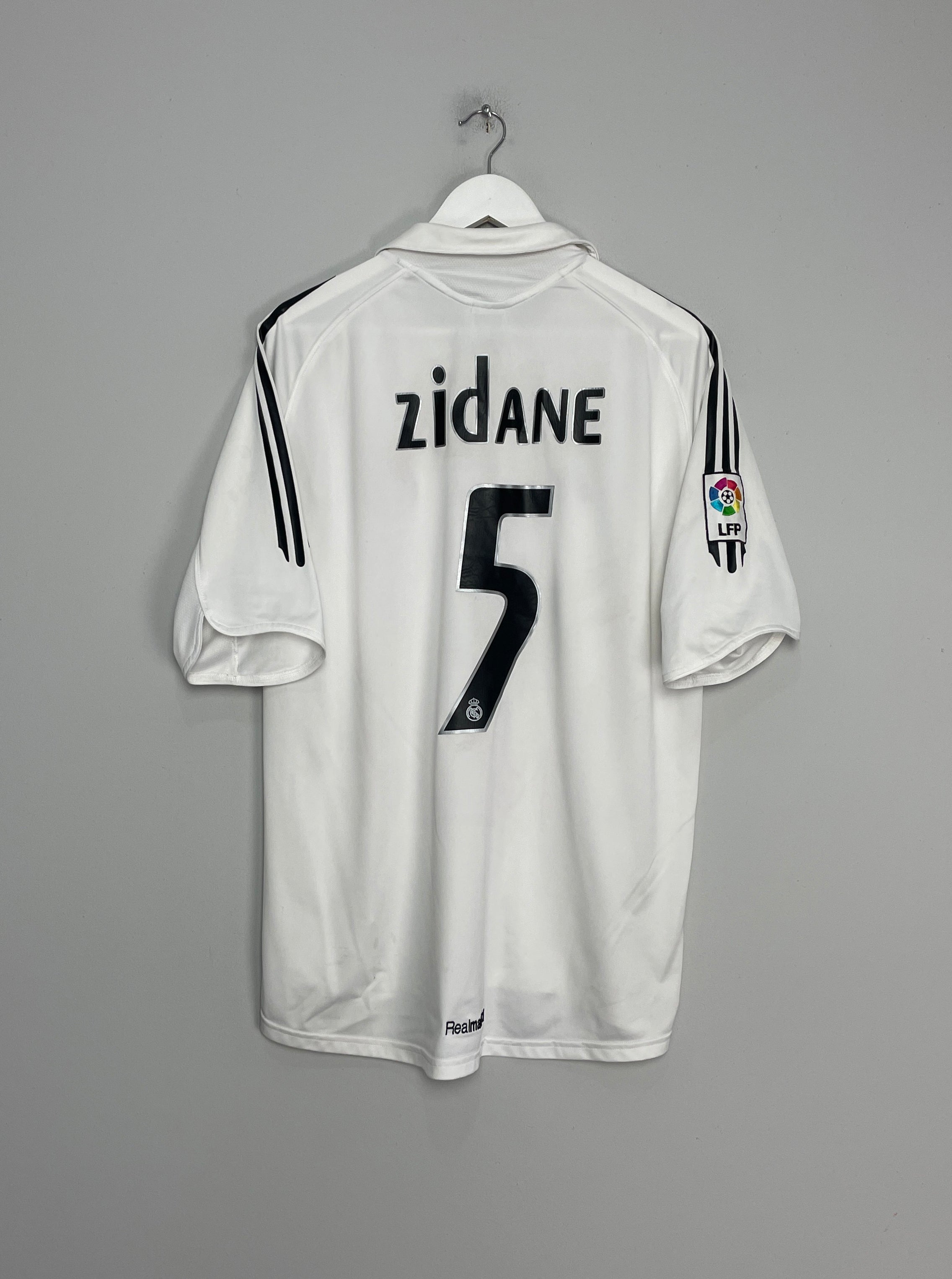 2005/06 REAL MADRID ZIDANE #5 HOME SHIRT (L) ADIDAS