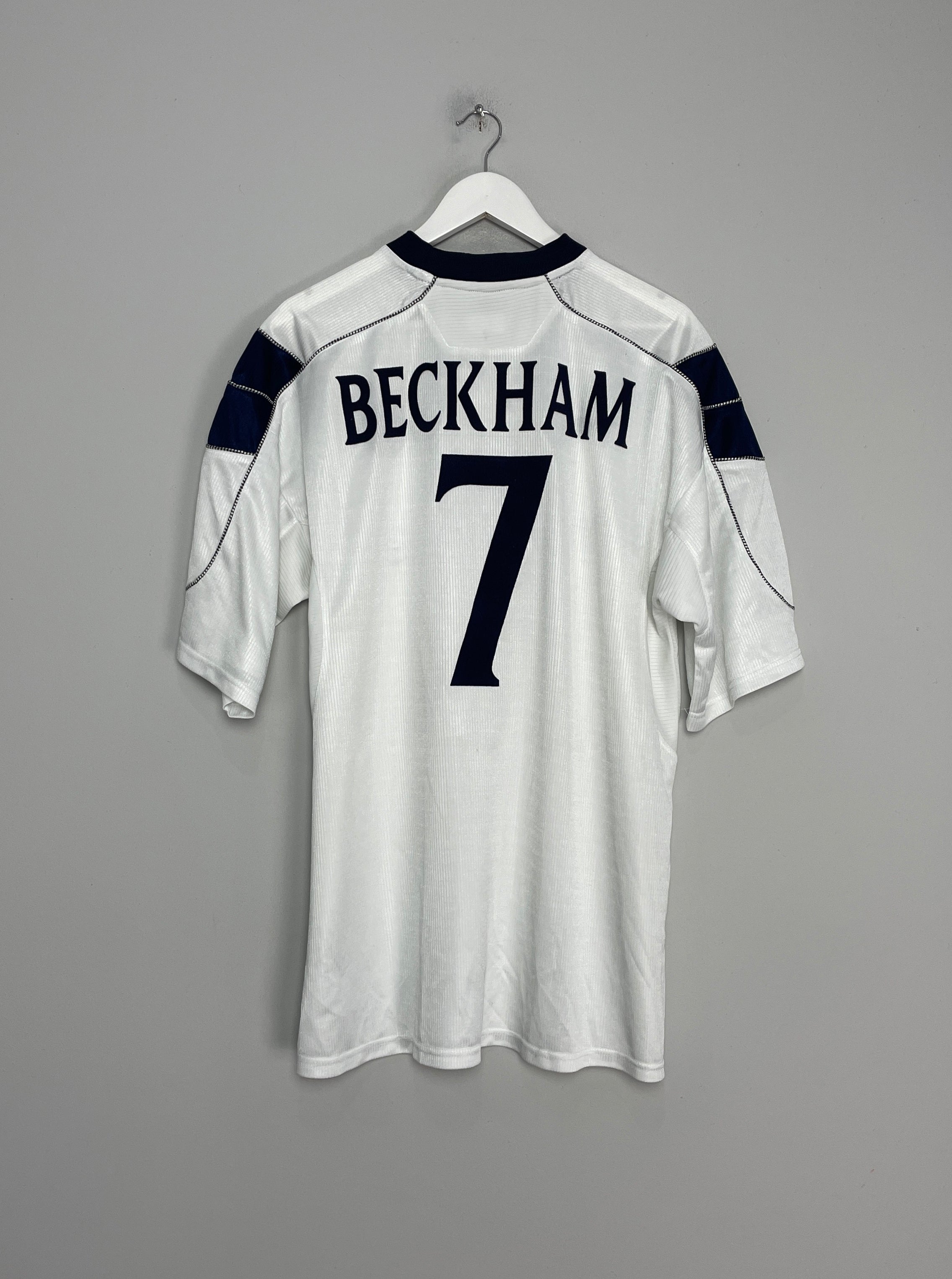 2000/01 MANCHESTER UNITED BECKHAM #7 AWAY SHIRT (XL) UMBRO