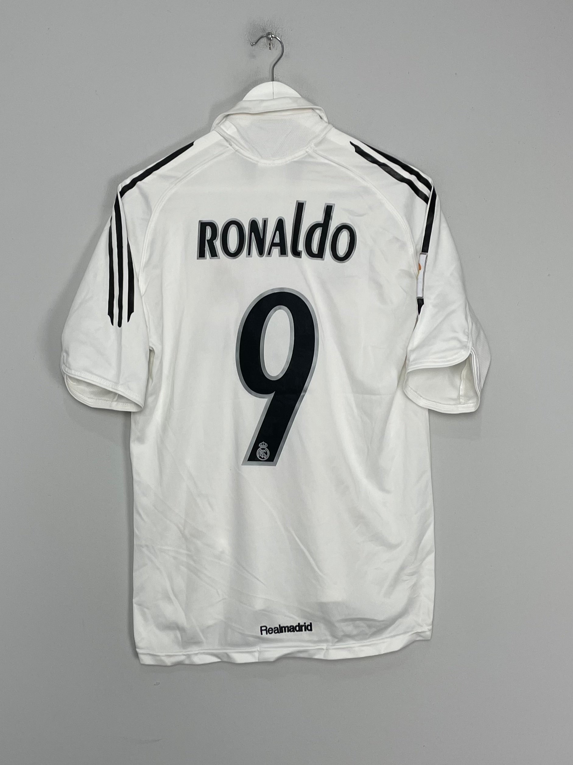 2005/06 REAL MADRID RONALDO #9 HOME SHIRT (M) ADIDAS