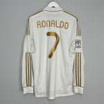 2011/12 REAL MADRID RONALDO #7 L/S HOME SHIRT (L) ADIDAS