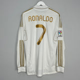 2011/12 REAL MADRID RONALDO #7 L/S HOME SHIRT (L) ADIDAS