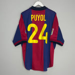 2000/01 BARCELONA PUYOL #24 HOME SHIRT (XL) NIKE