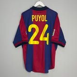 2000/01 BARCELONA PUYOL #24 HOME SHIRT (XL) NIKE