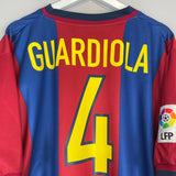 1998/00 BARCELONA GUARDIOLA #4 HOME SHIRT (XL) NIKE