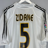 2004/05 REAL MADRID ZIDANE #5 HOME SHIRT (XL) ADIDAS